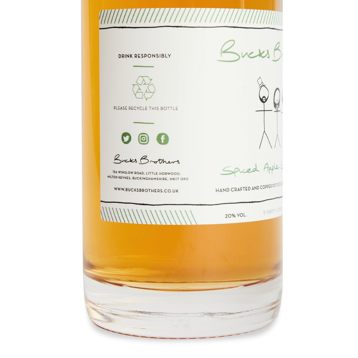 Spiced Apple Gin Liqueur (70cl) Bucks Brothers Gin