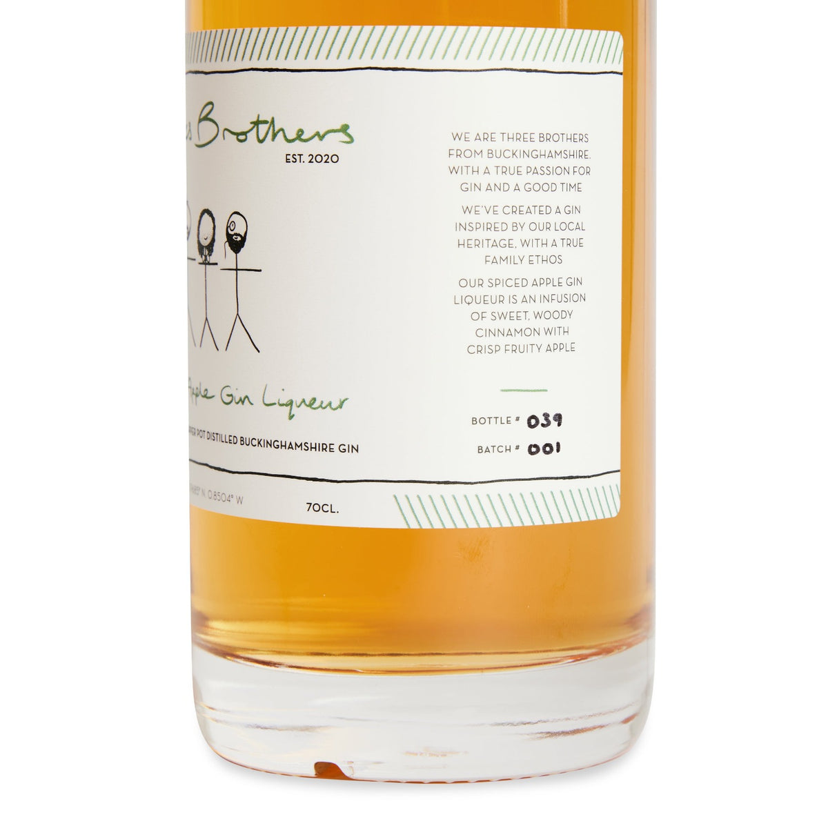 Spiced Apple Gin Liqueur (70cl) Bucks Brothers Gin
