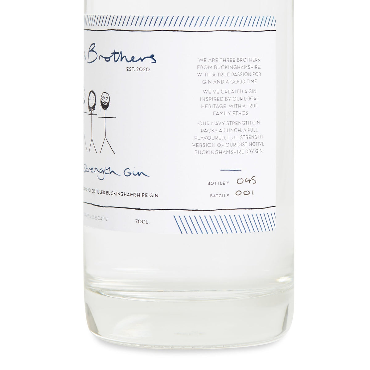 Navy Strength Gin (70cl) Bucks Brothers Gin