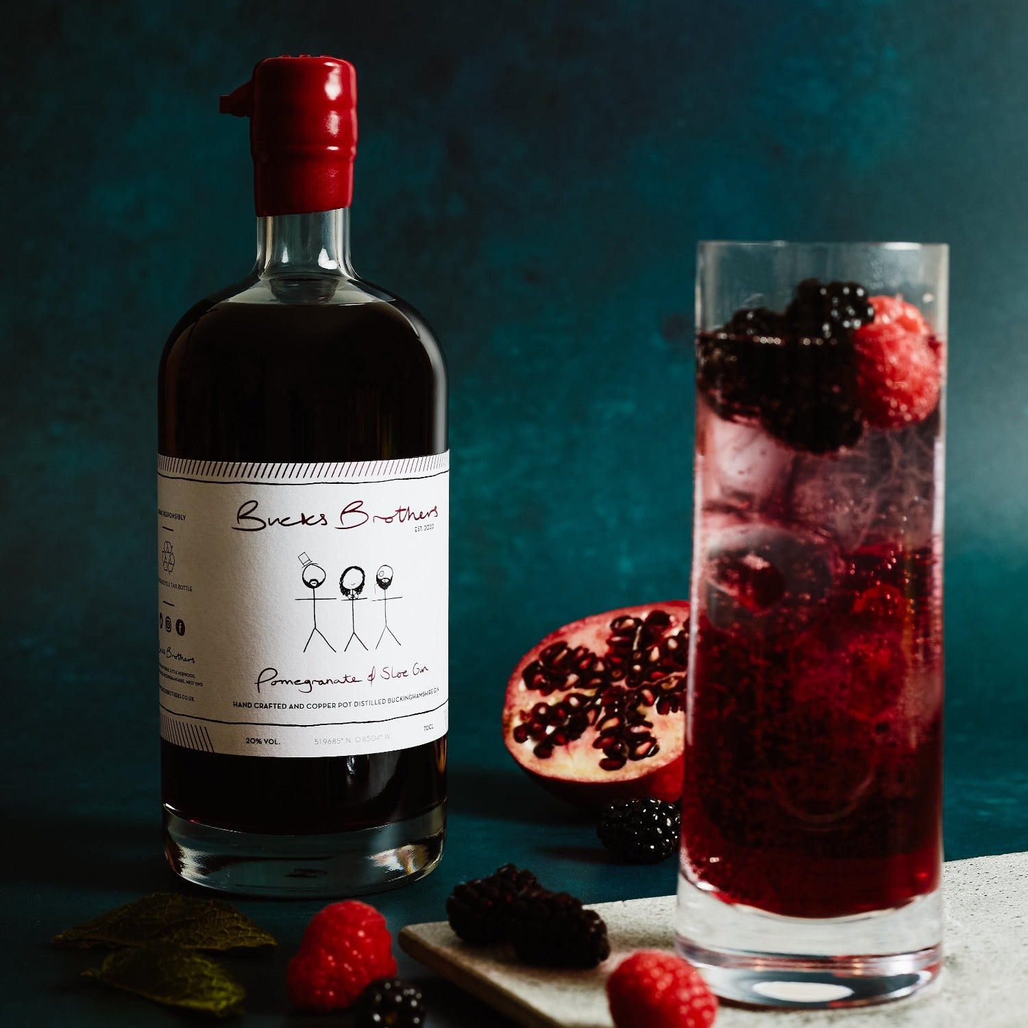 Pomegranate and Sloe Gin Liqueur (70cl) Bucks Brothers Gin